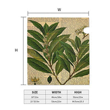 Stampa botanica su vecchia pagina del libro dal design unico per cassetta delle poste, copertina magnetica per giardino e cortile, dimensioni standard 53 x 45 cm