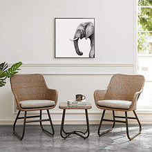 Set di Mobili da Giardino per Esterni, 3 Pezzi Sedia in Rattan per Esterni Divano in Vimini Set Componibile da Giardino Set Bistrot da Giardino Mobili da Balcone per Cortile