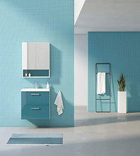 Randalsa Mobile Nexo 60 cm | Blu | 61 x 61 x 46 cm | Mobile con 2 cassetti + lavabo in Ceramica
