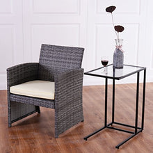 DREAMADE Tavolino Laterale Tavolino da caffè per Divano Salotto in Vetro ed Acciaio, in Stile Moderno, 55,5 x 35 x 65 cm
