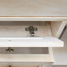 Shop Chic Mobile bagno avorio decapè con lavabo slim 123 cm e specchiera