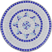 FAMIROSA Set da Bistrot 3 pz in Piastrelle di Ceramica Blu e Bianco