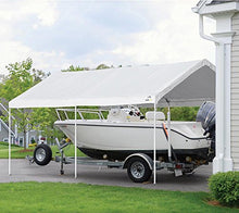 GAZEBO CAR PORT CANOPY 3X6 ACCIAIO BIANCO IMPERMEABILE