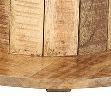 vidaXL Tavolino Rotondo 50x50x46 cm in Legno Massello di Mango Grezzo
