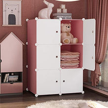 ZWYSL Appendiabiti Portatile Plastica Cabina Armadio Componibile Facile da Assemblare Scaffali Componibili Armadio per Neonati E Bambini Camera da Letto (Size : 9 Cells)