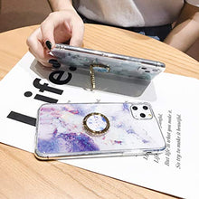 Suhctup Compatibile con Samsung Galaxy S9 Plus / S9+ Custodia in Slim Morbido Silicone TPU,Marmo Design con Glitter Brillantini Bling Cristallo Chiara Paraurti Protettiva Cover con Ring Kickstand -7