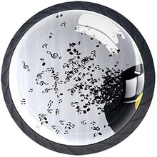 Discoteca di Dancing di Dancing dell'album del disco di note di musica di disegno astratto Pomelli per Porta Set di 4 Pomelli per Mobili Manopole per Cassetti Cucina Armadio Vetro