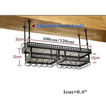 FCXBQ Portabottiglie da Appendere in Stile Rustico Portabicchieri da Vino a soffitto Regolabile in Altezza per Bar, ristoranti