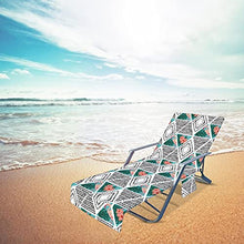sdfsa - Telo coprisedia da spiaggia con tasche laterali in spugna, per piscina, chaise longue e chaise