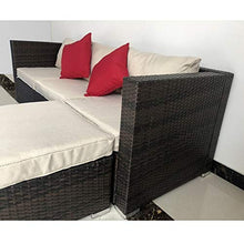 Arredo per esterno divano ad angolo con tavolino set per piscina giardino arredi esterni rattan
