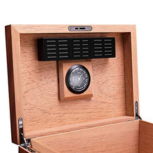 WangQ Scatola di sigari - Cigar Humidor Natural Mellow Cedar Wood Retro Stampa Brown Double Zone Storage humidor (Color : A)