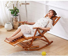 Sedia Lounge Sedia Regolabile Chaise Reclinabile Bamboo Sedia a Dondolo Pieghevole Pieghevole Sedia a Sdraio Portatile per Giardino Prato a Sdraio Backyard