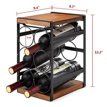 eletecpro - Scaffale da vino in legno rustico indipendente, per 6 bottiglie