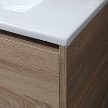 Kiamami Valentina MOBILE BAGNO A TERRA DA 80CM CON LAVABO E CASSETTI ROVERE | LAGUNA