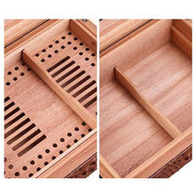 XZJJZ Leather Cigar Box di stoccaggio - Versatile Forte Resistente all'Uso di Tenuta buona Cigar Humidor Cigar Box (Color : Black)