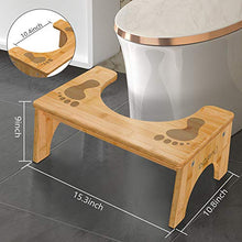 DORPU - Sgabello da bagno, in bambù, antiscivolo, per adulti, robusto e comodo sgabello da bagno (22,9 cm)