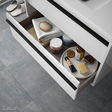 Attila - Lavabo con mobiletto, 80 x 54 x 45 cm, colore: Bianco lucido