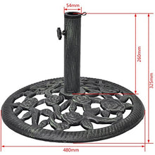 Festnight Base per Ombrelloni/Base ombrellone in ghisa 12 kg 48 cm