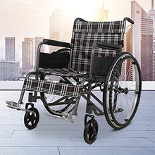 Sedia A Rotelle Leggera E Facile da Usare con Braccioli Lunghi E Poggiagambe per Un Comfort Extra, Sedia A Rotelle Portatile Pieghevole con Borsa Posteriore A