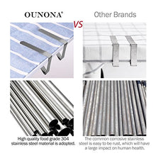 Ounona - 20 mollette per tovaglia, 2 diverse misure, per feste, picnic, acciaio INOX