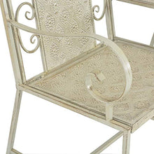 FAMIROSA Panchina da Giardino a 2 Posti 161 cm in Acciaio Bianca