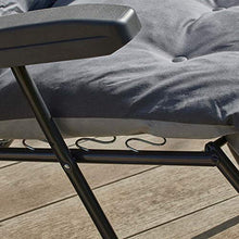 Sainsburys - Set di sedie imbottite reclinabili e imbottite, colore: Grigio antracite (sedia a sdraio da giardino esterna)