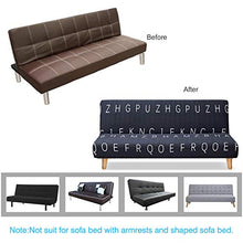 VanderHOME Copridivano Clic Clac Stretch Fodera per Divano Fodera per Cuscino futon Letto Copridivano Completo Pieghevole Senza Braccioli per Camera da Letto ABC 3 posti
