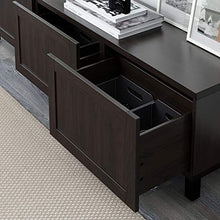 BESTÅ combinazione di cassetti 180x40x48 cm Hanviken nero-marrone