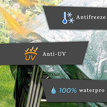 BWBG Telone con Occhielli Trasparente, 4X10m Teloni Impermeabili Trasparenti da Terrazzo Resistente all'Acqua Antivento Telo Impermeabile Trasparenti Esterno per Balcone Campe Gazebo E Giardino