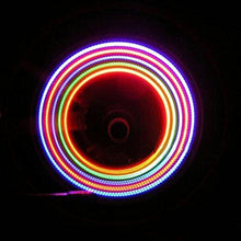 SaySure - 2PCS Bicycle Cycling Wheel Tire Valve Caps Spoke Neon 5 LED