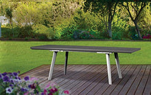 Keter Tavolo Per Giardino Harmony Allungabile Adatto Per 6/10 Persone, Bianco e Grigio 162 - 241 X 100,5 X 76 Centimetri