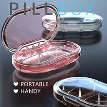 REOOHOUSE Organizer portatile per pillole, scatola portatile per pillole di vitamine per medicinali da viaggio, materiale Tritan senza BPA(Rosa)