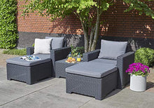 Keter California Tavolo da Esterno in Rattan 68 X 69 X 35 Centimetri, Grafite