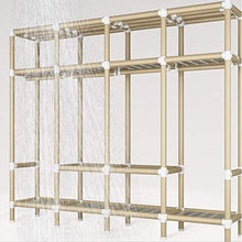 NXYJD Staccabile Armadio Steel Frame Addensare Bold Doppio Pieghevole Completa Hanging Tessuto Semplice Bagagli Economia Cloth Armadio