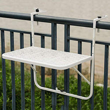 Elegante Semplicità Scaffale Scaffale Sospeso a Parete Scaffali Iron Art Pieghevole Semplice Mini Balcone Tavolo da Appendere Ringhiera in Metallo, 4 Colori, HJJ, bianca, 60x40x39cm