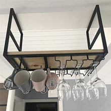 XHCP Portabottiglie da Parete in Legno per Vino o liquore | Organizzatore di Rack per calici
