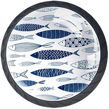 Pesce Ornamentale Pomelli per Porta Set di 4 Pomelli per Mobili Manopole per Cassetti Cucina Armadio Vetro
