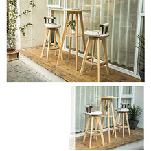 Sgabello da bar WGZ Legno massello Retro Bar Sedia Girevole Sgabello Alto Sgabello casa Multicolore Moda (Color : C)
