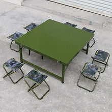 Set Tavolo e Sedia da Esterno Set da Tavolo e Sedia da Campeggio all'aperto, Tavolo Portatile Portatile in Acciaio, Tavolo da Ufficio e Sedia Multifunzione da Ufficio all'aperto
