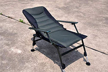 Generic Brands Sedia utile Sedia da Giardino reclinabile per Esterni Portatile con bracciolo Poggiapiedi per Persone Pesanti Campeggio Patio Pesca da Viaggio Regolabile