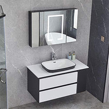 Set di Mobiletti Specchio e Lavabo Combinazione per Mobile da Bagno Semplice Bagno Specchio per lavabo per lavabo per lavabo (Color : Black, Size : 50x60x48cm)