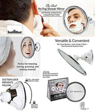Domeilleur Specchio da barba con ventosa, 360 specchi, piccolo specchio da doccia in metallo cromato, rotondo, per bagno e doccia, colore: argento