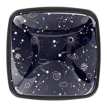 Space galaxy star Pomelli per Porta Set di 4 Pomelli per Mobili Manopole per Cassetti Cucina Armadio Vetro