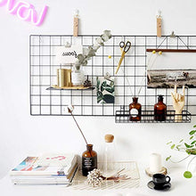 Topbathy, scaffale da Parete in Rete Metallica, Ideale da Appendere, per Alimenti, Posta, riviste, Ottimo in Cucina e in Bagno