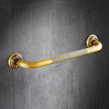 GYCS Corrimano in Ottone per Bagno/Maniglia con Impugnatura Antiscivolo di Sicurezza/Corrimano Dritto per WC da 2,5 cm - Assemblaggio da 51 cm
