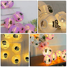 ARTFFEL Vola 2pcs Skull luci della Stringa LED Scheletro Spider Lanterna di Carta String Lights Decorazioni di Halloween puntello for Feste di Halloween .Compleanno