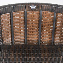 Outsunny Set Tavolino e Sedie da Giardino o da Esterno in Rattan, Set 3 Pz, Marrone e Beige