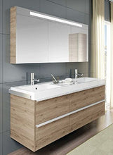 Cassetto al centro per mobile in legno laccato lucido a 6 ante RIHO ANDORA per lavabo 160 x 55 x 48 cm
