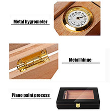 WLMGWRXB Humidor per sigari Fatto a Mano, Vernice per Pianoforte con vetrina, Scatola da Tavolo con umidificatore e igrometro