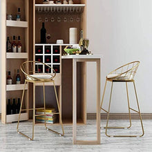SYLOZ Chair Bar, caffè 2 Pezzi Bar Stool Chair Sgabello con poggiapiedi Sedile Posteriore con Tondo Imbottito 45 Centimetri